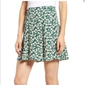 NWOT Green floral Reformation skirt